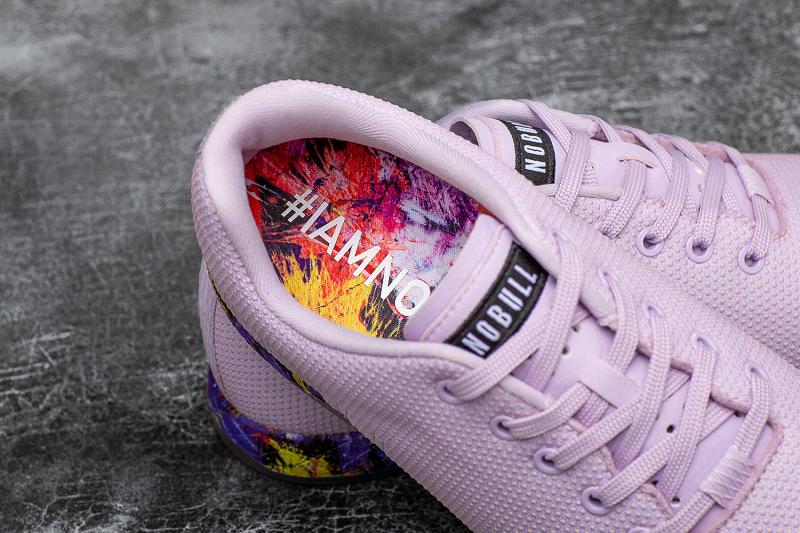 Men's Nobull Lavender Splatter Trainers Pink | SG D2247F